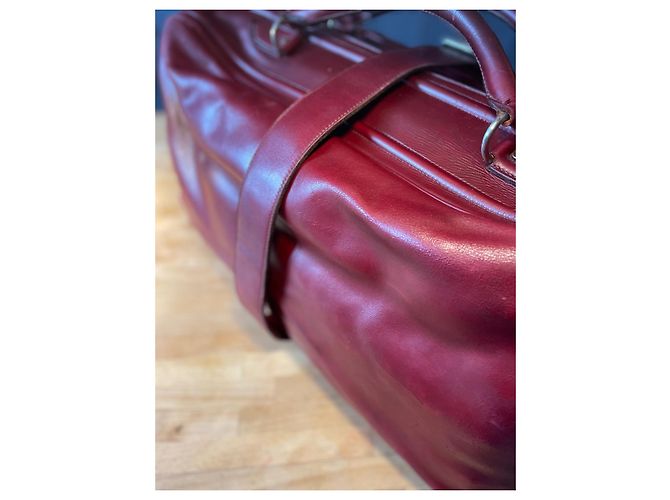 Hermès Leather Briefcase Dark Red - view 13