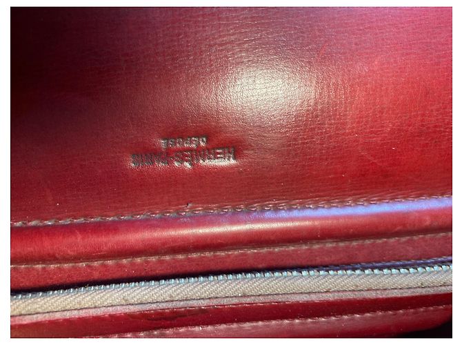 Hermès Leather Briefcase Dark Red - view 3