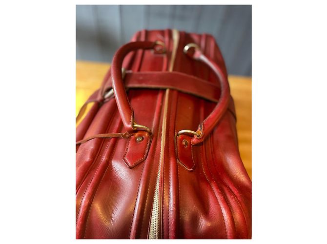 Hermès Leather Briefcase Dark Red - view 4