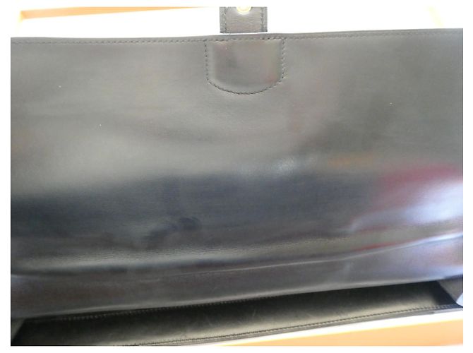 saco de despacho vintage Hermès em caixa preta com sua caixa Preto - vista 9