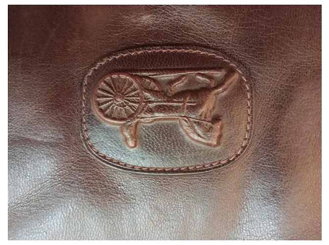 Bolsa de ombro Céline em couro marrom - vista 3