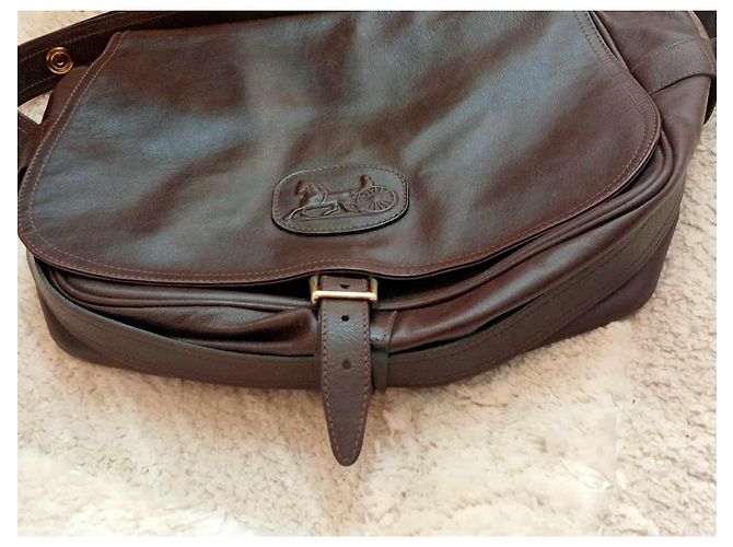 Bolsa de ombro Céline em couro marrom - vista 5