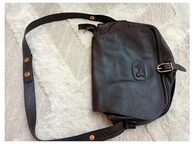 Bolsa de ombro Céline em couro marrom - vista 6