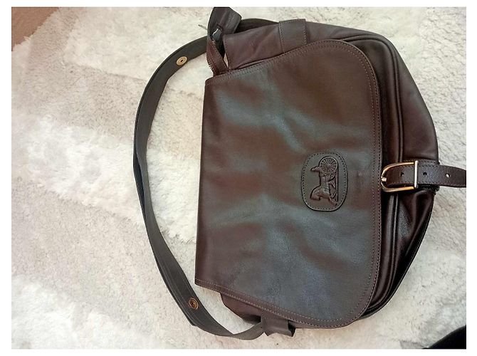 Bolsa de ombro Céline em couro marrom - vista 8