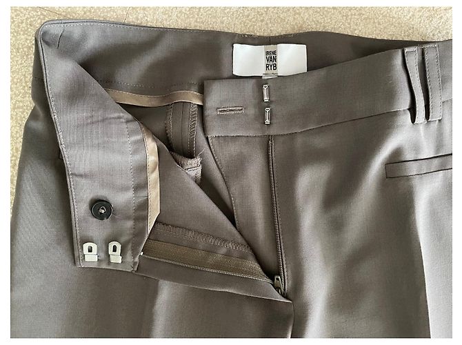 Taupe Hose Irene Van Ryb 100% Wolle Gr. 36 - Ansicht 10