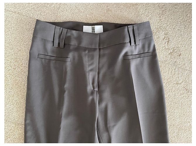 Taupe Hose Irene Van Ryb 100% Wolle Gr. 36 - Ansicht 5
