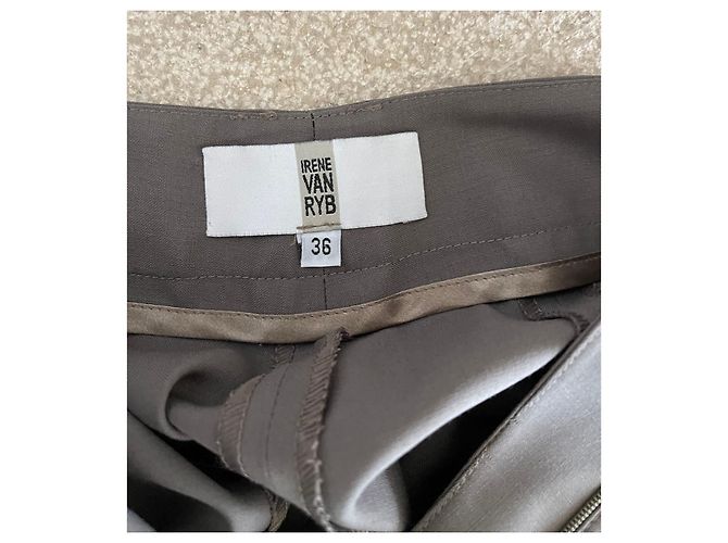 Taupe Hose Irene Van Ryb 100% Wolle Gr. 36 - Ansicht 7