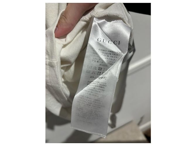 GUCCI Tops T.Internacional XS Algodón Blanco - vista 7