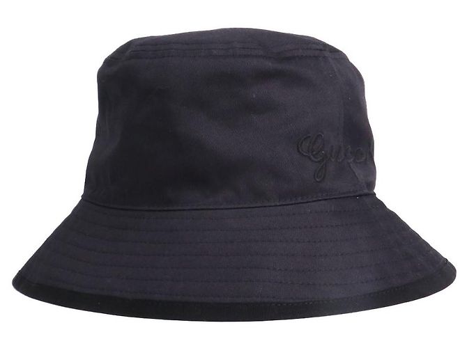 GUCCI - Cappello in cotone nero Gucci (M) Blu navy - vista 2