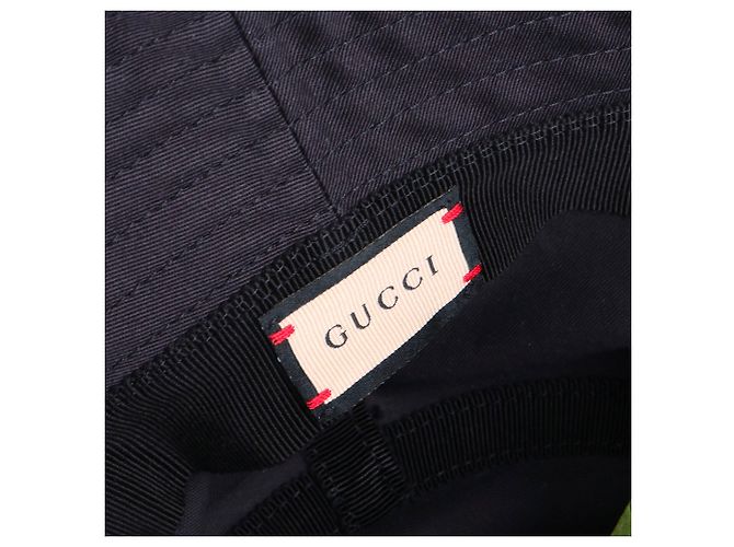 GUCCI - Cappello in cotone nero Gucci (M) Blu navy - vista 4