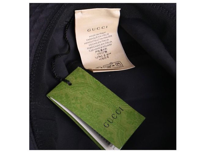 GUCCI - Cappello in cotone nero Gucci (M) Blu navy - vista 5