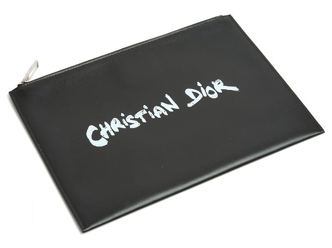 Pochette Dior Daily Script in Pelle Nera di Christian Dior Nero - vista 2