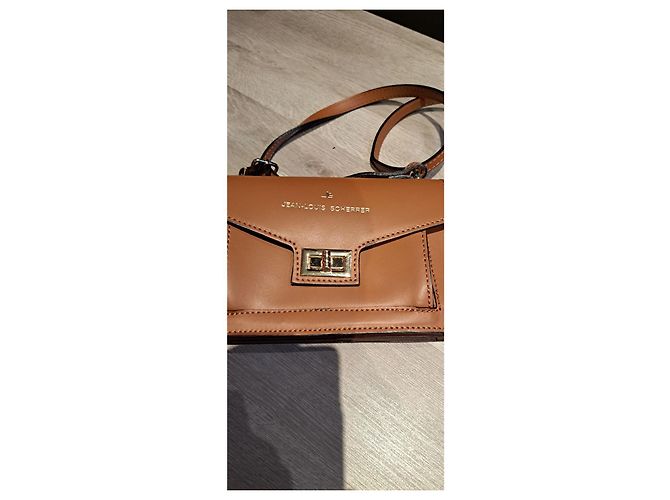 Borsa a tracolla Jean Louis Scherrer in pelle color cammello - vista 5