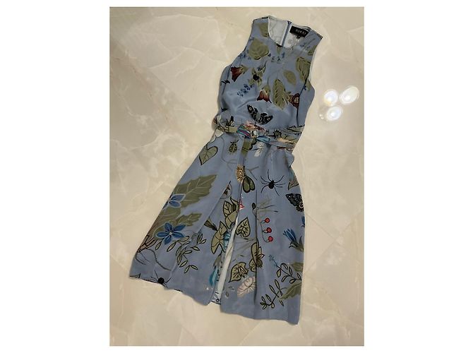 Gucci Kleid aus blauer Seide - Ansicht 2