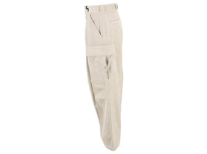 Pantaloni Pinwale Prada in corda ecru Bianco Crudo - vista 2