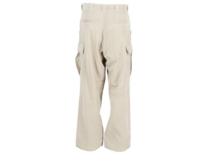Pantaloni Pinwale Prada in corda ecru Bianco Crudo - vista 3