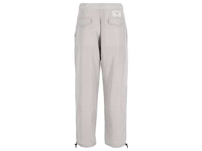 Dior Buckled Cargo Pants with Drawstring Hem in Grey Cotton - view 3