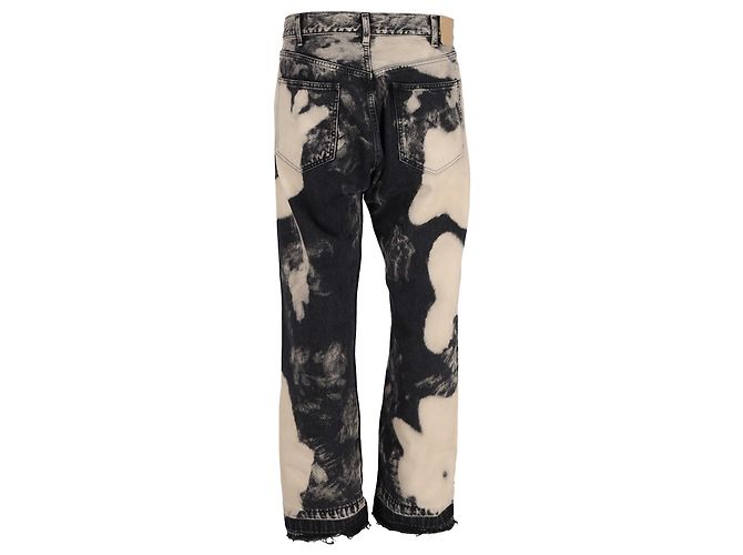 Céline Jeans a gamba dritta strappati e sbiancati Celine Wesley in cotone nero - vista 3
