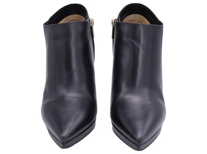 Botines de plataforma Jimmy Choo Lindsey 100 en cuero negro - vista 3