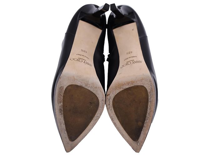 Botines de plataforma Jimmy Choo Lindsey 100 en cuero negro - vista 5