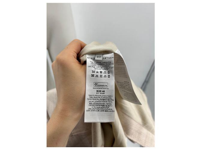 Stella Mc Cartney Stella McCartney Jacken T.FR 40 Viskose Beige - Ansicht 8