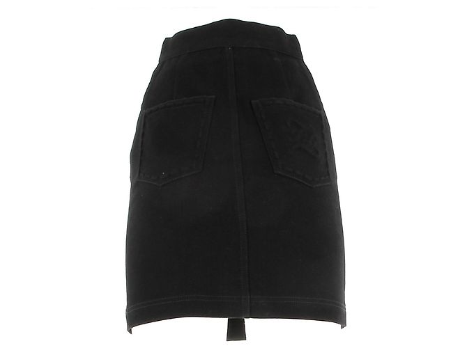 Faldas Fendi T.IT 34 Algodón Negro - vista 2