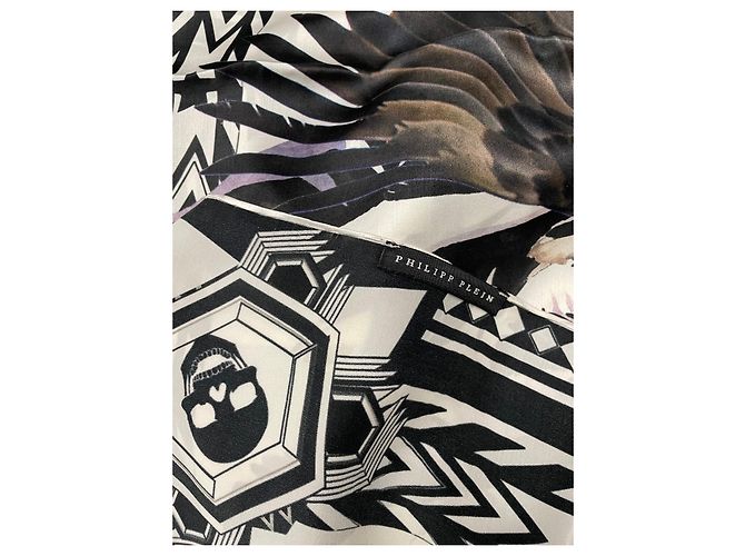 Sciarpa in seta multicolore Philipp Plein 96x96cm - vista 2