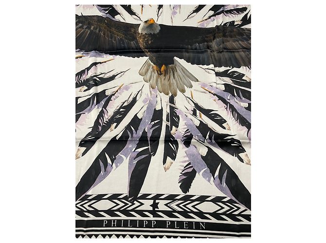 Sciarpa in seta multicolore Philipp Plein 96x96cm - vista 3