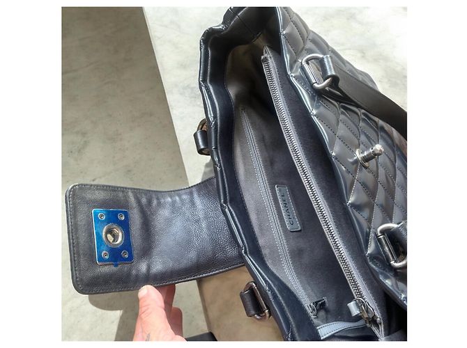 Borsa da shopping Boy CHANEL Blu navy - vista 11