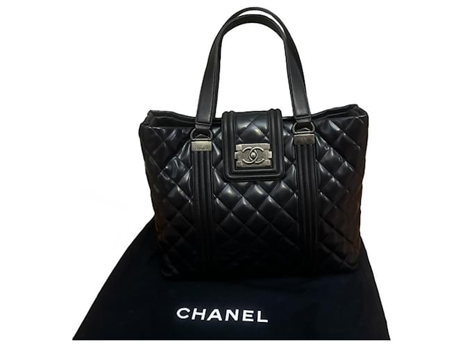 Borsa da shopping Boy CHANEL Blu navy - vista 2