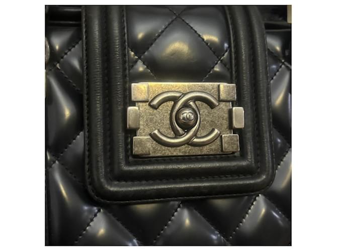 Borsa da shopping Boy CHANEL Blu navy - vista 5