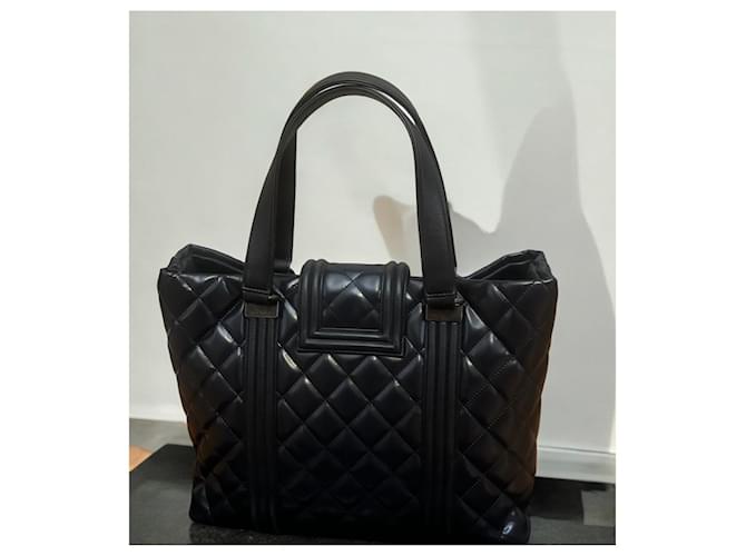 Borsa da shopping Boy CHANEL Blu navy - vista 7