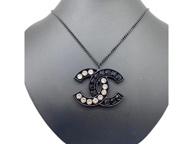 Collana di strass Chanel Nero - vista 3