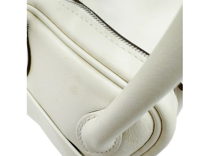 Hermès Mini borsa Hermes Lindy Verso Swift Nata Sesame B Stamp - vista 11