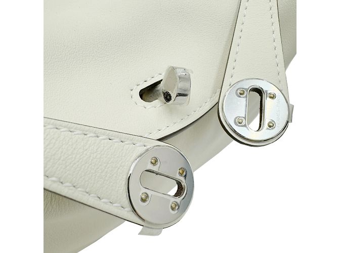 Hermès Mini borsa Hermes Lindy Verso Swift Nata Sesame B Stamp - vista 15