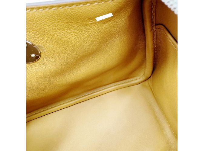 Hermès Mini borsa Hermes Lindy Verso Swift Nata Sesame B Stamp - vista 17