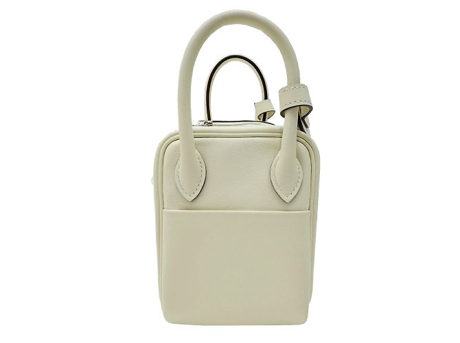 Hermès Mini borsa Hermes Lindy Verso Swift Nata Sesame B Stamp - vista 3