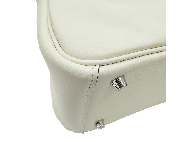 Hermès Mini borsa Hermes Lindy Verso Swift Nata Sesame B Stamp - vista 6