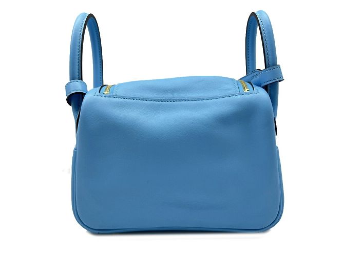 Hermès Borsa Hermes Lindy Swift Blue Azotic B Stamp 2023 Blu chiaro - vista 3