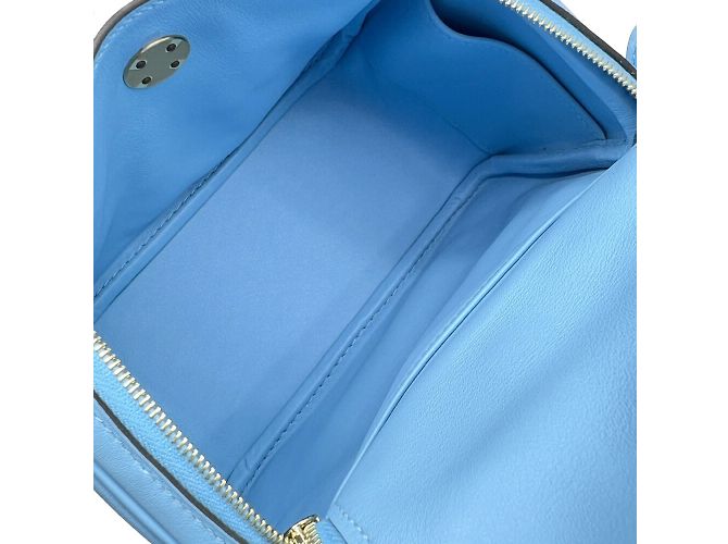 Hermès Borsa Hermes Lindy Swift Blue Azotic B Stamp 2023 Blu chiaro - vista 6