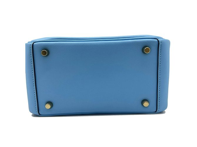 Hermès Borsa Hermes Lindy Swift Blue Azotic B Stamp 2023 Blu chiaro - vista 8