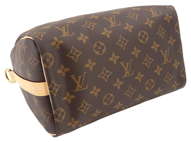 Sac à main Louis Vuitton Monogram Speedy Bandoulière 25 Marron Monogramme - vue 4