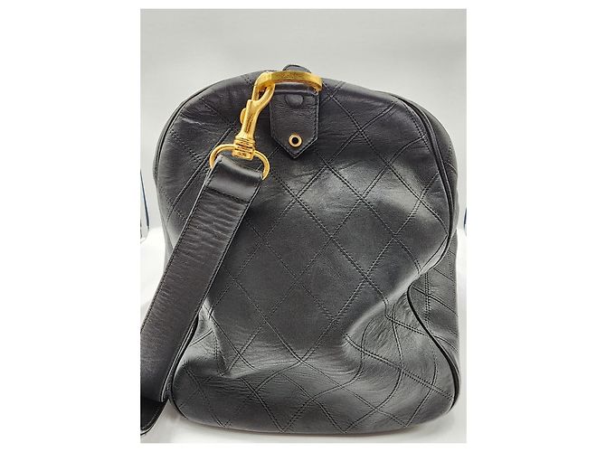Executive Borsa da viaggio weekend Boston trapuntata a diamante Chanel Nero - vista 10