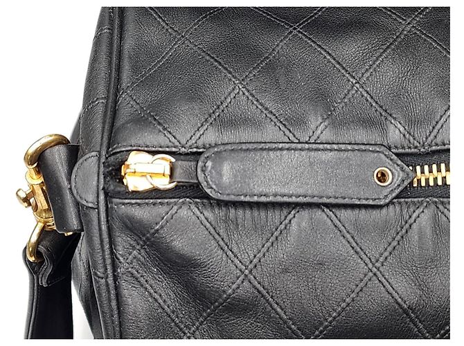 Executive Borsa da viaggio weekend Boston trapuntata a diamante Chanel Nero - vista 11