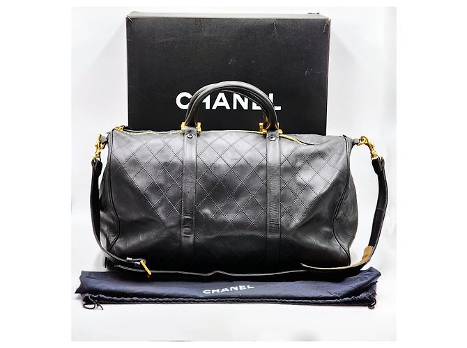 Executive Borsa da viaggio weekend Boston trapuntata a diamante Chanel Nero - vista 2