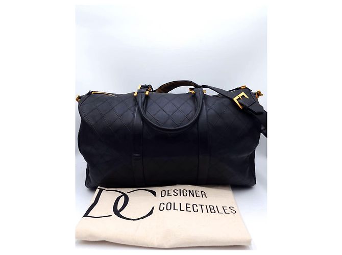 Executive Borsa da viaggio weekend Boston trapuntata a diamante Chanel Nero - vista 3
