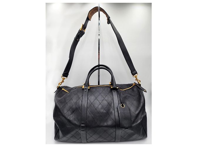 Executive Borsa da viaggio weekend Boston trapuntata a diamante Chanel Nero - vista 4