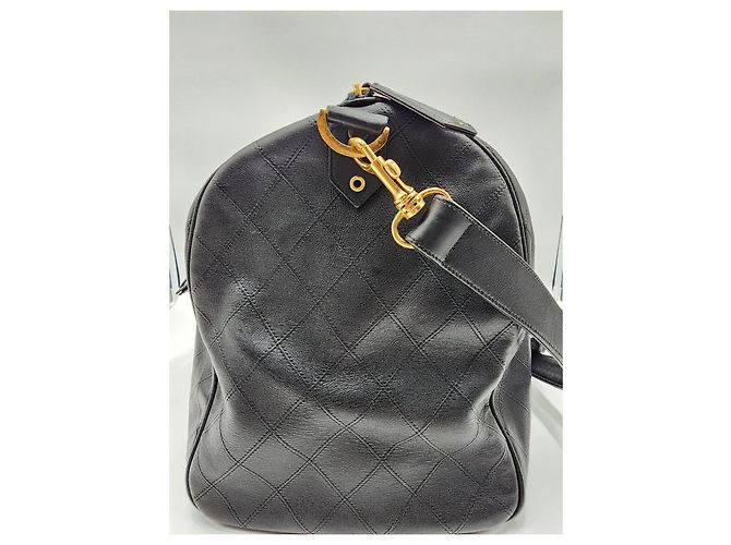 Executive Borsa da viaggio weekend Boston trapuntata a diamante Chanel Nero - vista 9
