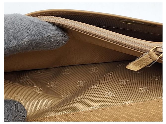 Beige lange Brieftasche Chanel - Ansicht 18
