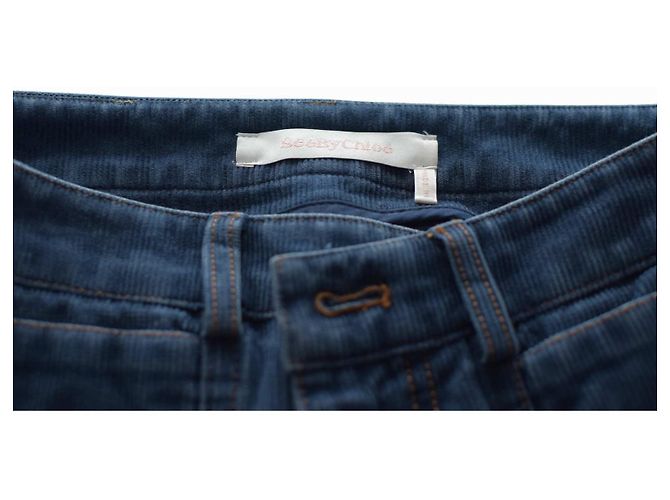 See by Chloé Pantalones de pana azul - vista 3